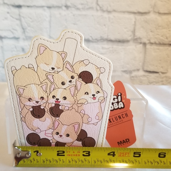 Corgi Puppy Dogs Boba Drink Boxlunch Exclusive Cardholder Wallet New Limited - Picture 11 of 12